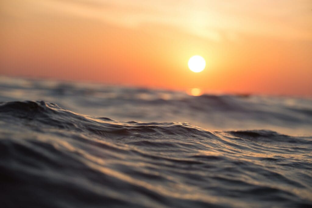 Ocean at sunet